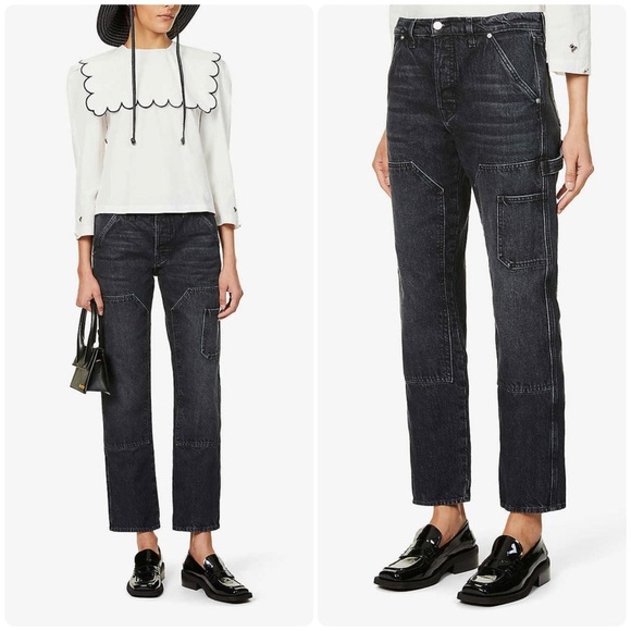 Frame Denim Denim - New! Frame Le Souch Faded High-Rise Straight-Leg Jeans 🖤 size 25 NWT